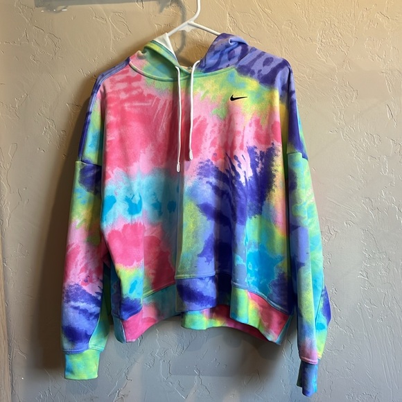 Nike Get Fit Women's French Terry Tie-Dye Training Hoodie - Picture 4 of 10